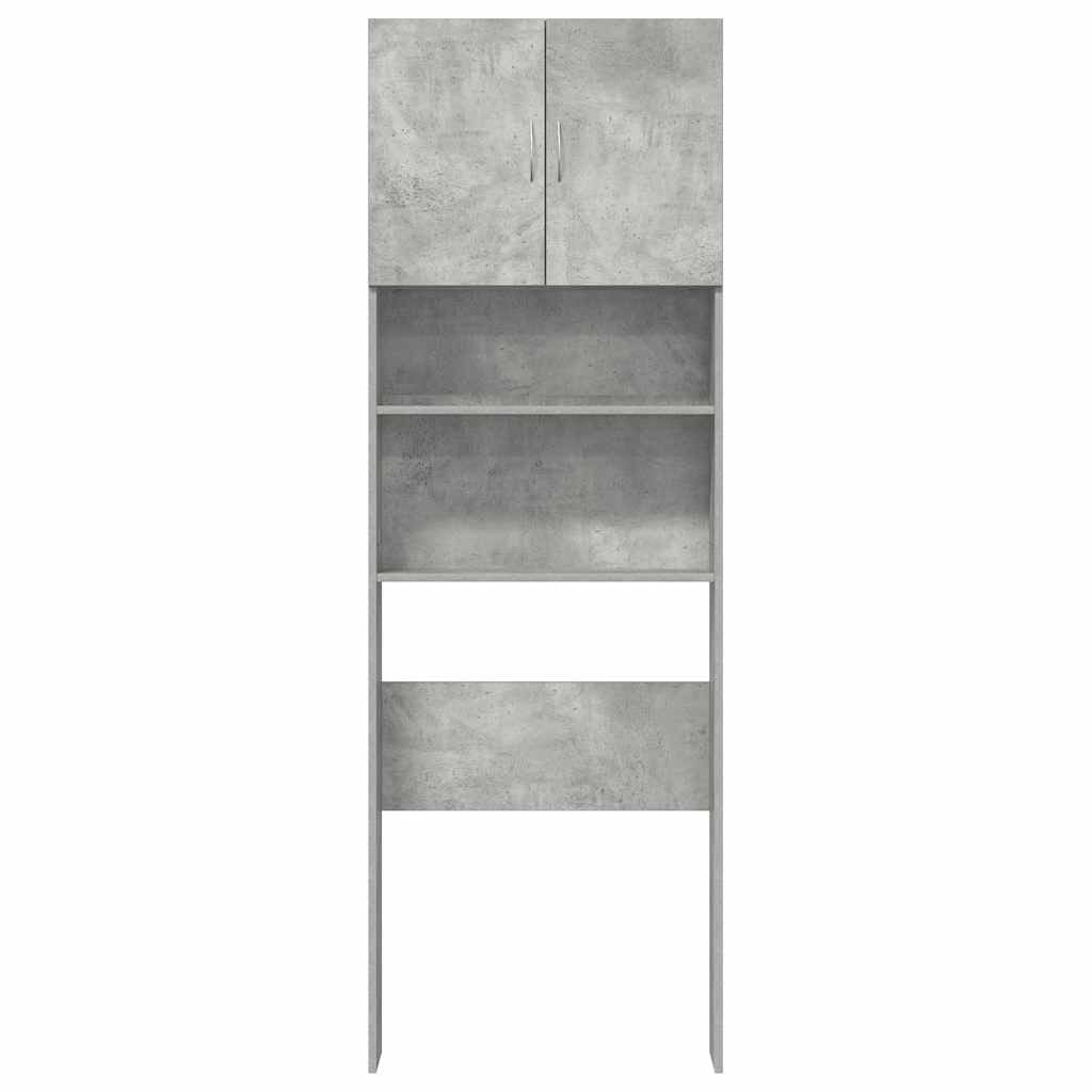 Tvättmaskin Skåp Betonggrå 64x24x190 cm Designat trä