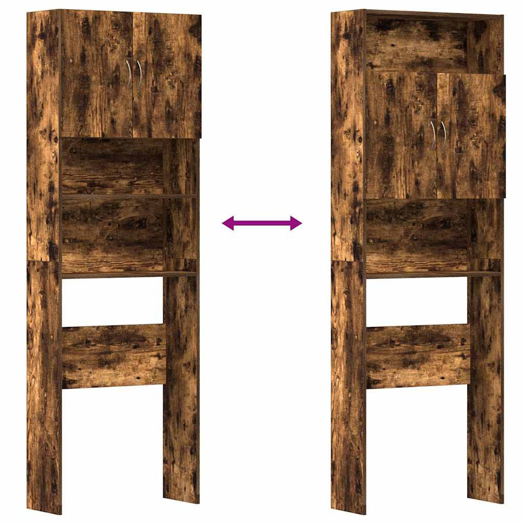 pesukonekaappi savustettu tammi 64x24x190 cm tekninen puu