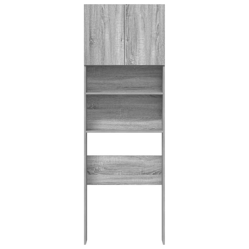 Pyykinpesukonekaappi Harmaa Sonoma 64x24x190 cm tekninen puu