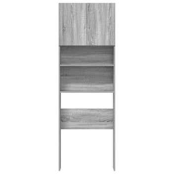 Tvättmaskinskåp Grey Sonoma 64x24x190 cm tekniskt trä