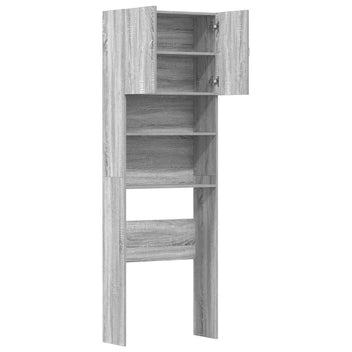 Tvättmaskinskåp Grey Sonoma 64x24x190 cm tekniskt trä