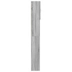 Pyykinpesukonekaappi Harmaa Sonoma 64x24x190 cm tekninen puu