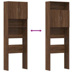 pesukonekaappi ruskea tammi 64x24x190 cm tekninen puu