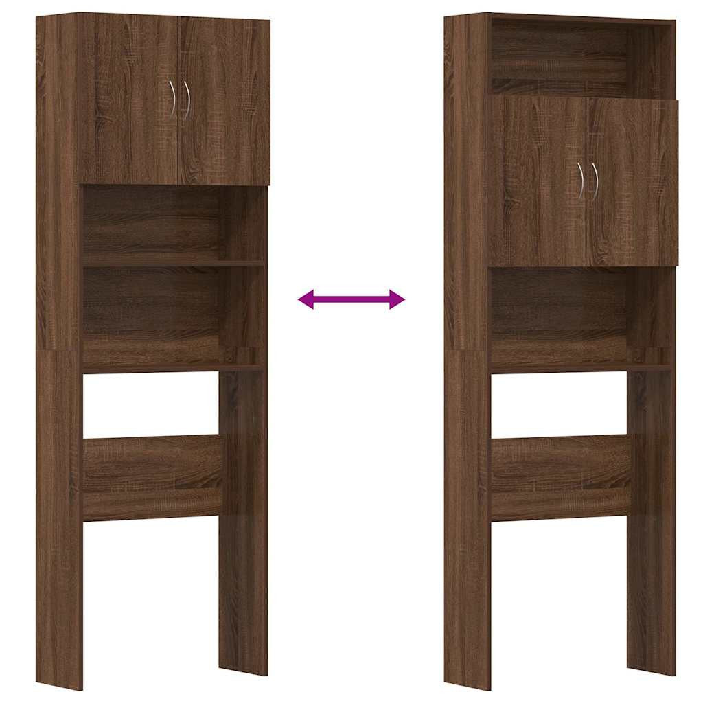 pesukonekaappi ruskea tammi 64x24x190 cm tekninen puu