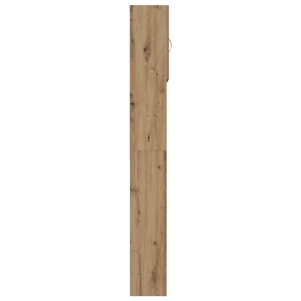 Tvättmaskinsskåp Handgjord ek 64x24x190 cm spånskiva