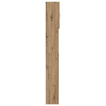 Tvättmaskinsskåp Handgjord ek 64x24x190 cm spånskiva