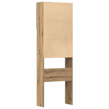 Tvättmaskinsskåp Handgjord ek 64x24x190 cm spånskiva