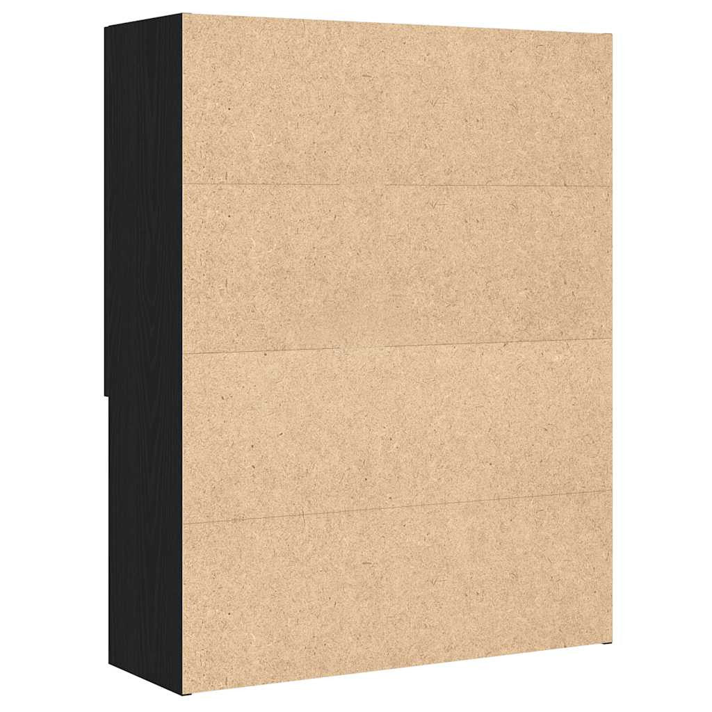 Pesukonekaappi musta tammi 70,5x25,5x90 cm