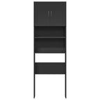 pesukonekaappi musta 64x24x190 cm tekninen puu