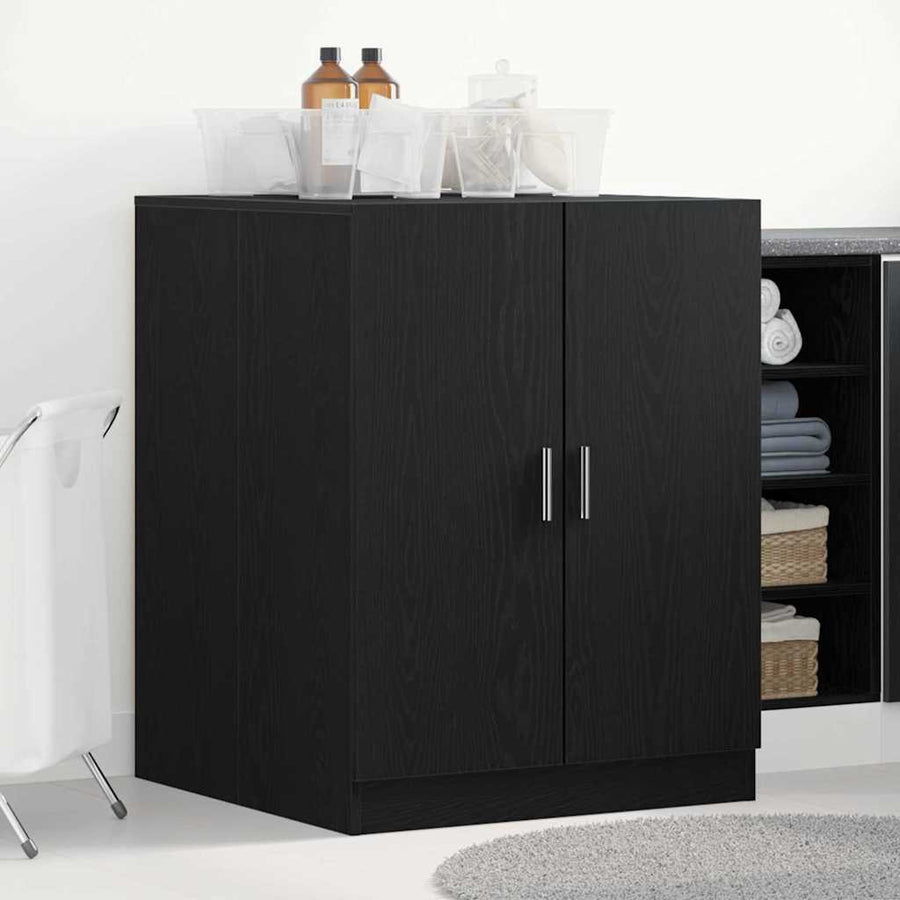 Tvättmaskinstorn i förvaring Svart ek 70,5 x 71,5 x 91,5 cm