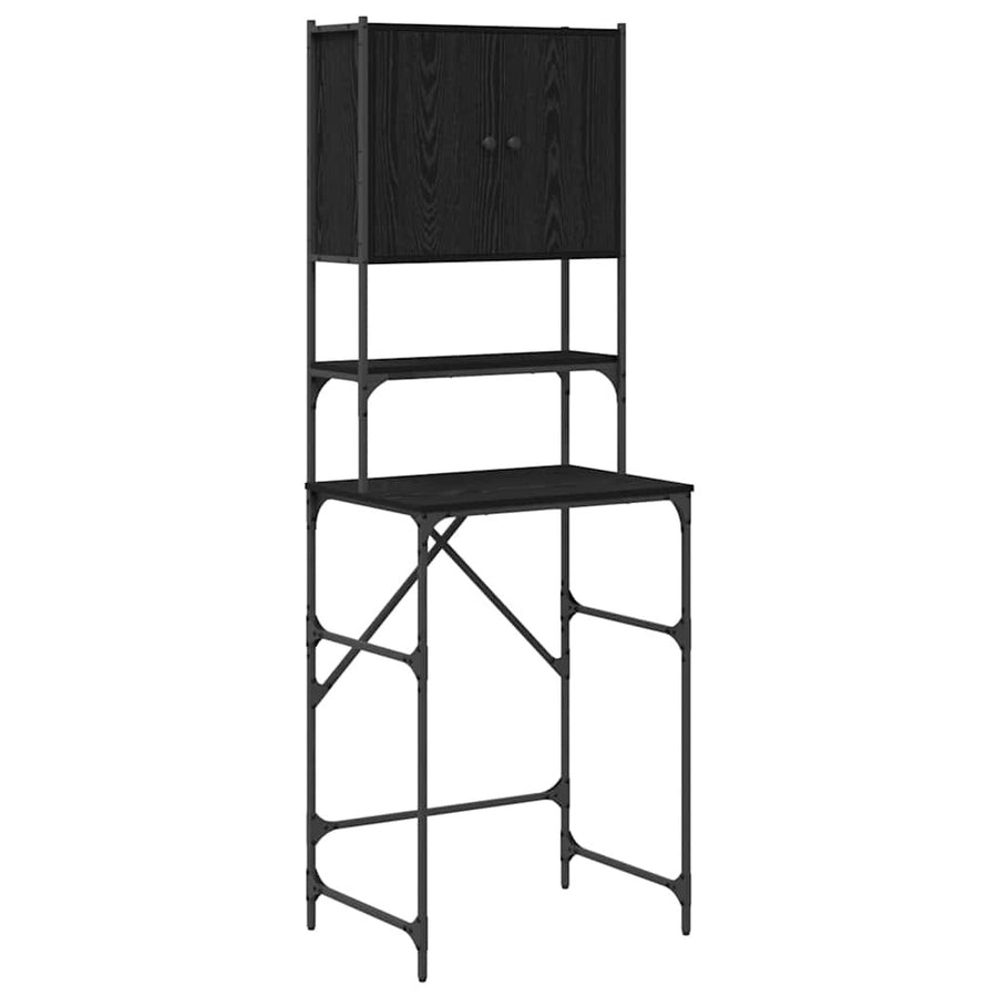 Tvättmaskinstorn Svart ek 68 x 48,5 x 194 cm