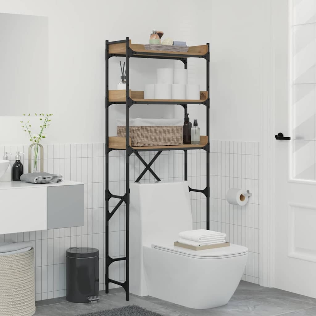 Pesukoneen hylly hyllyllä 67 x 25 x 163 cm Tekninen puu