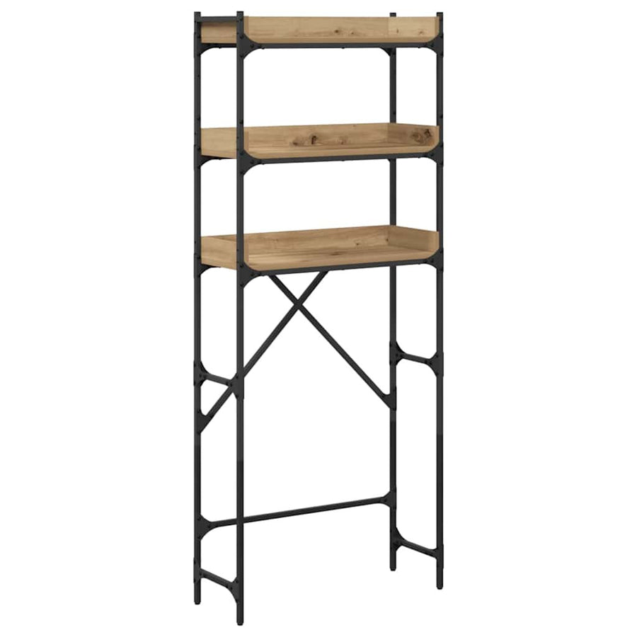 Pesukoneen hylly hyllyllä 67 x 25 x 163 cm Tekninen puu