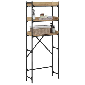 Tvättmaskinshylla på hylla 67 x 25 x 163 cm Tekniskt trä