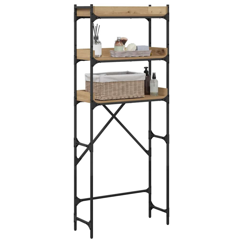 Pesukoneen hylly hyllyllä 67 x 25 x 163 cm Tekninen puu