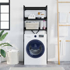 Pesukoneen hylly hyllyllä 67 x 25 x 163 cm Tekninen puu