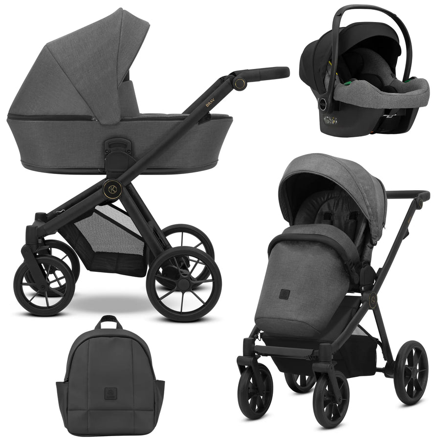 Kunert Brav 3-in-1 yhdistelmävaunut Cosmo-turvakaukalolla, useita värejä