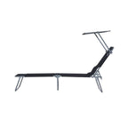 aurinkotuoli suojalla (musta)