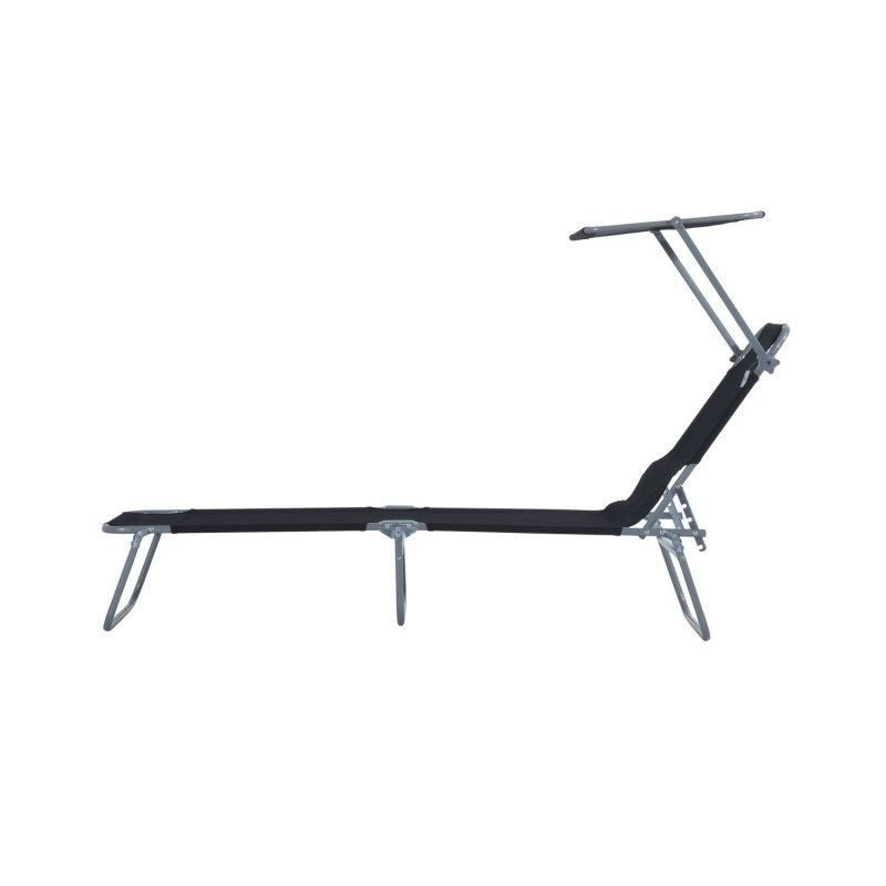 aurinkotuoli suojalla (musta)