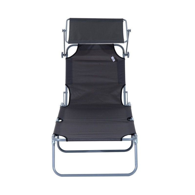 aurinkotuoli suojalla (harmaa)