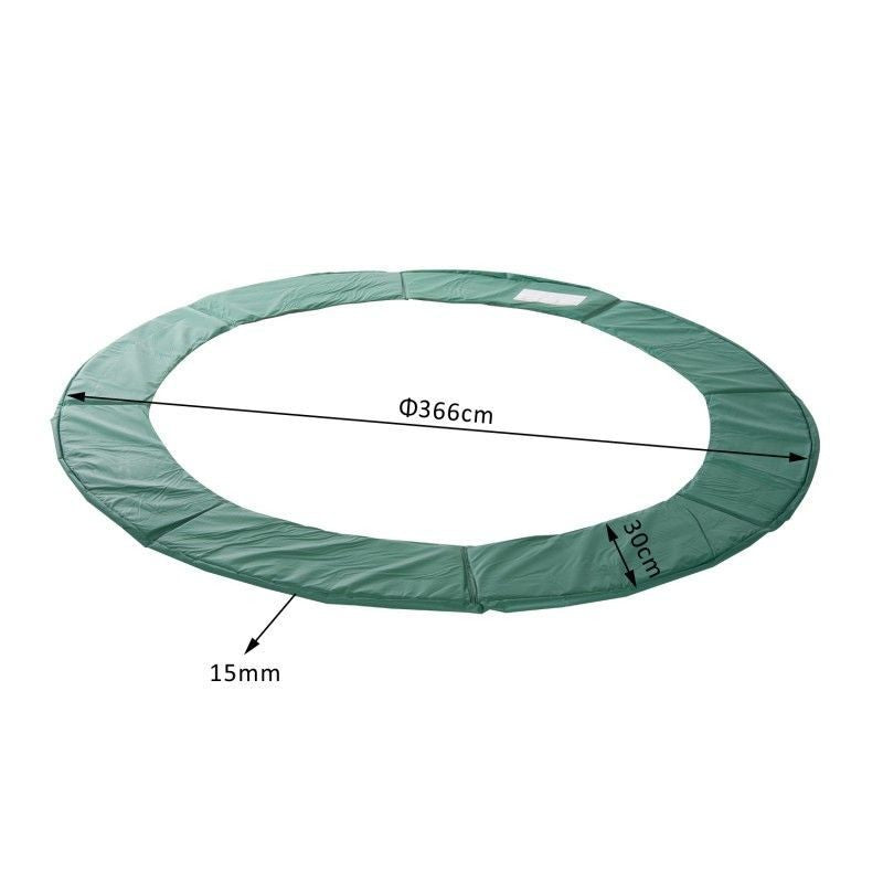 Trampolinkantskydd Ø 366 cm (grönt)
