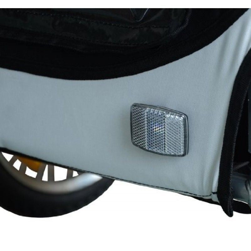 Pyöräilykärry lemmikille (valkomusta)