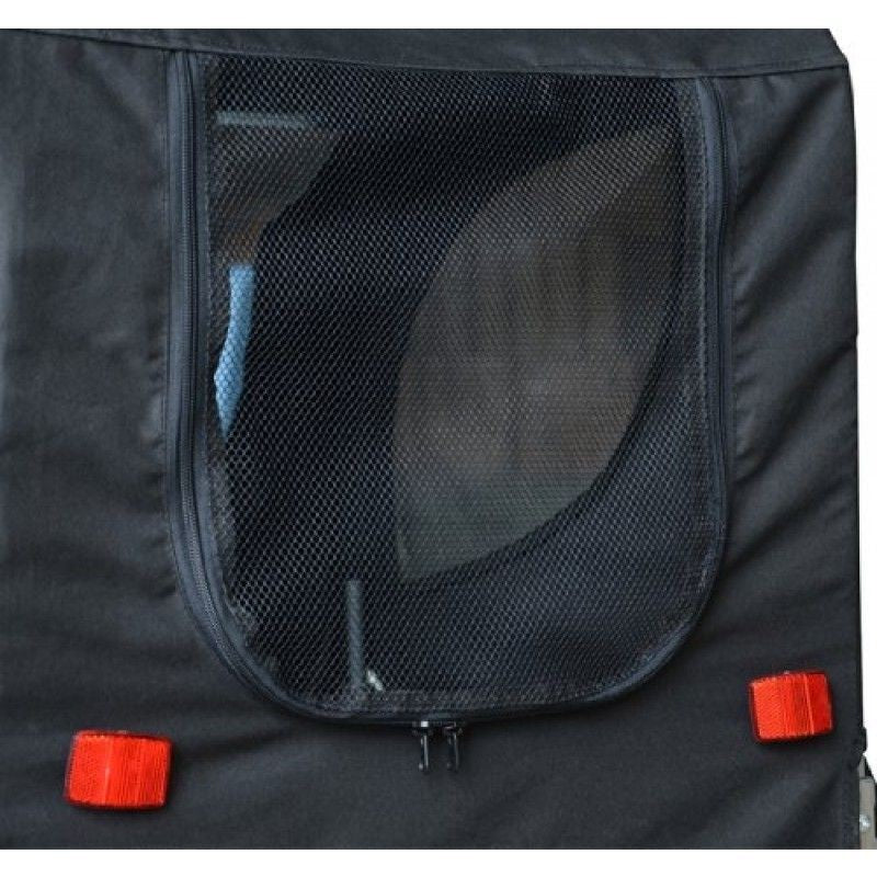 Pyöräilykärry lemmikille (valkomusta)