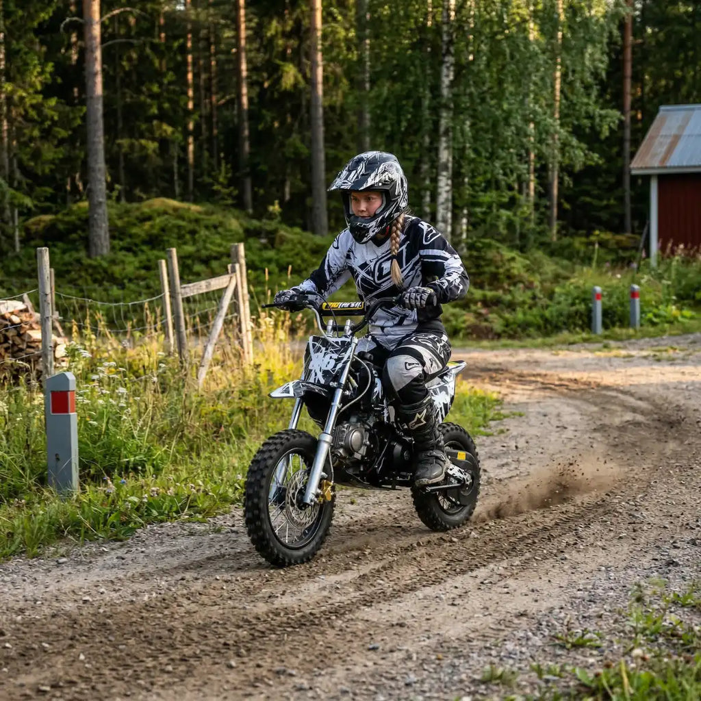 Minikrossi 70cc 4-takts – automatisk, elstart, svart