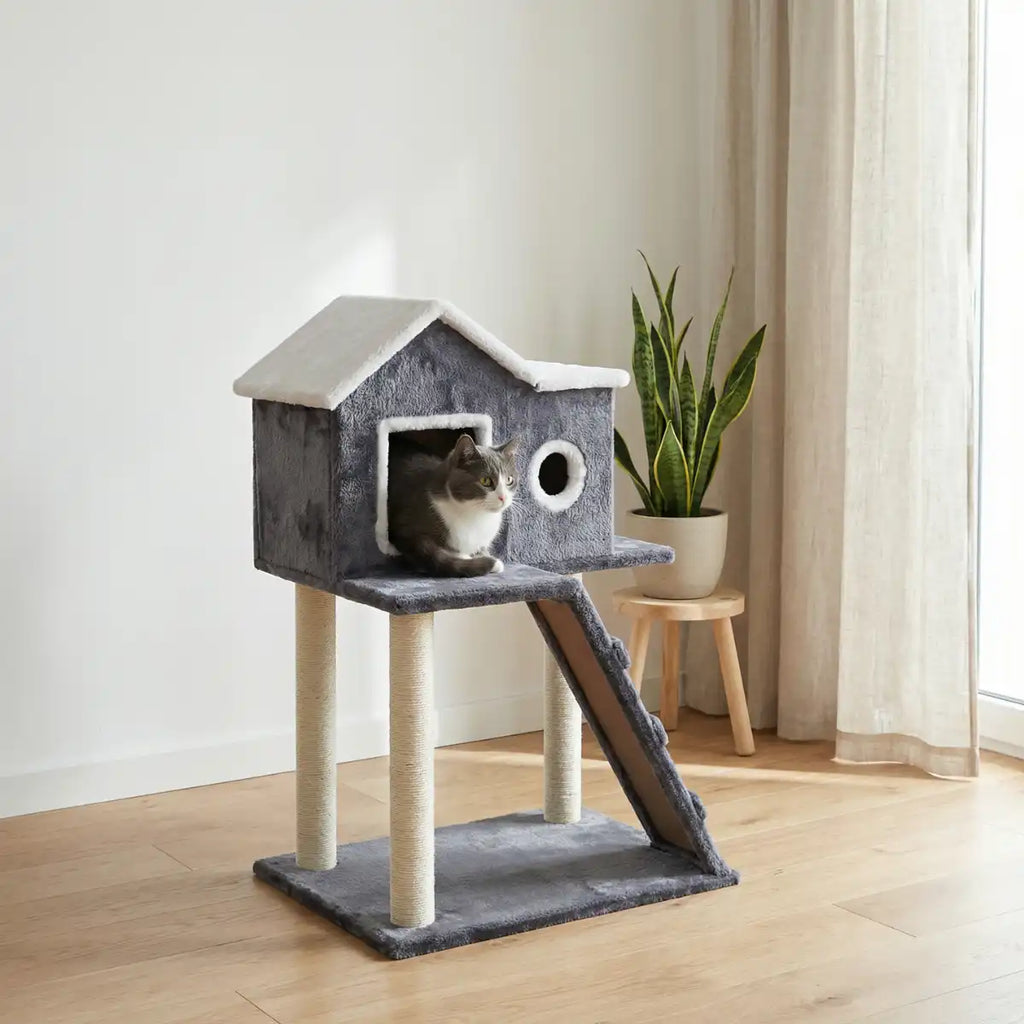 Pohjola Lemmikkitarvike Kissan raapimispuu 90 Harmaa