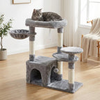 Pohjolan Lemmikkitarvike Kissan kiipeily-/raapimispuu 83 cm, vaalean harmaa