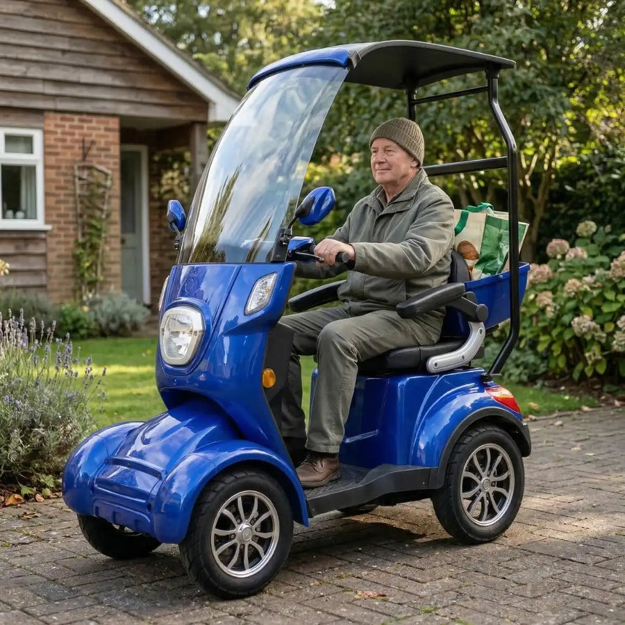 Senioriskootteri 800W – 48V20Ah litiumakku, 25 km/h, toimintasäde 40–70 km