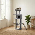 Pohjolan Lemmikkitarvike Kissan raapimispuu 138cm Harmaa