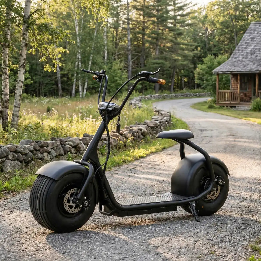 Sähköskootteri 1000W 25 km/h – 60V20Ah litiumakku, FAT-renkaat, toimintasäde 50–60 km