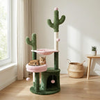 Kissan kiipeily-/raapimispuu 125 cm, Vihreä/Pinkki