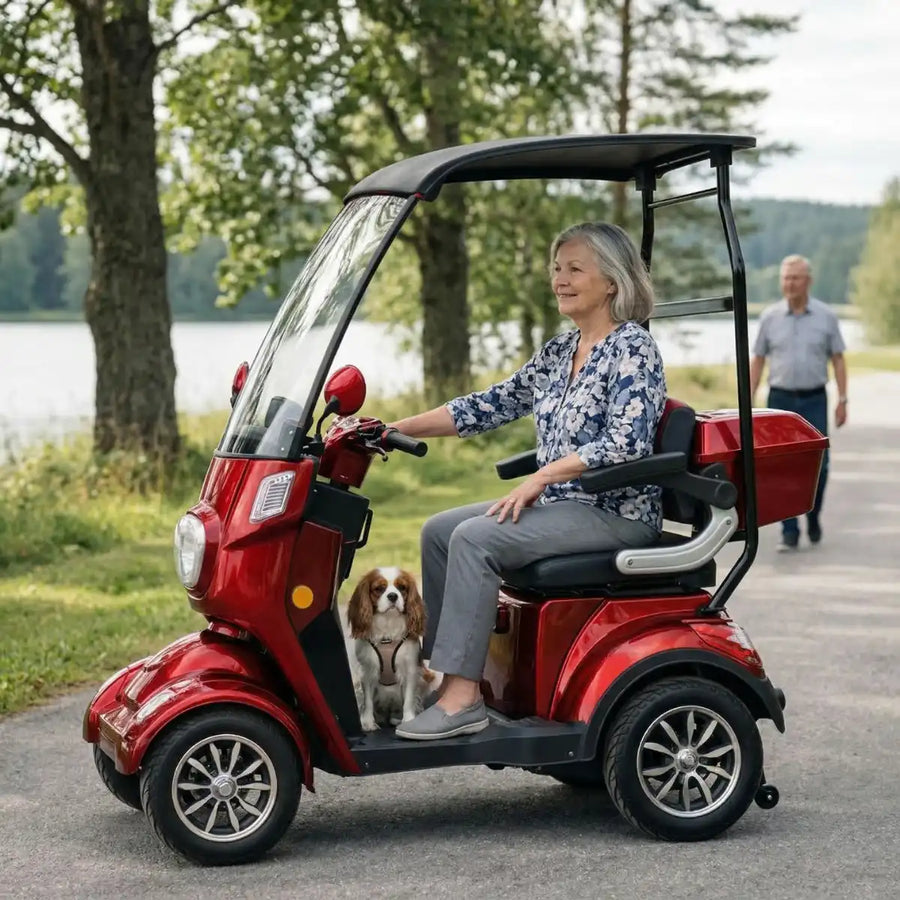 Senioriskootteri 800W – 48V20Ah litiumakku, 25 km/h, toimintasäde 40–70 km