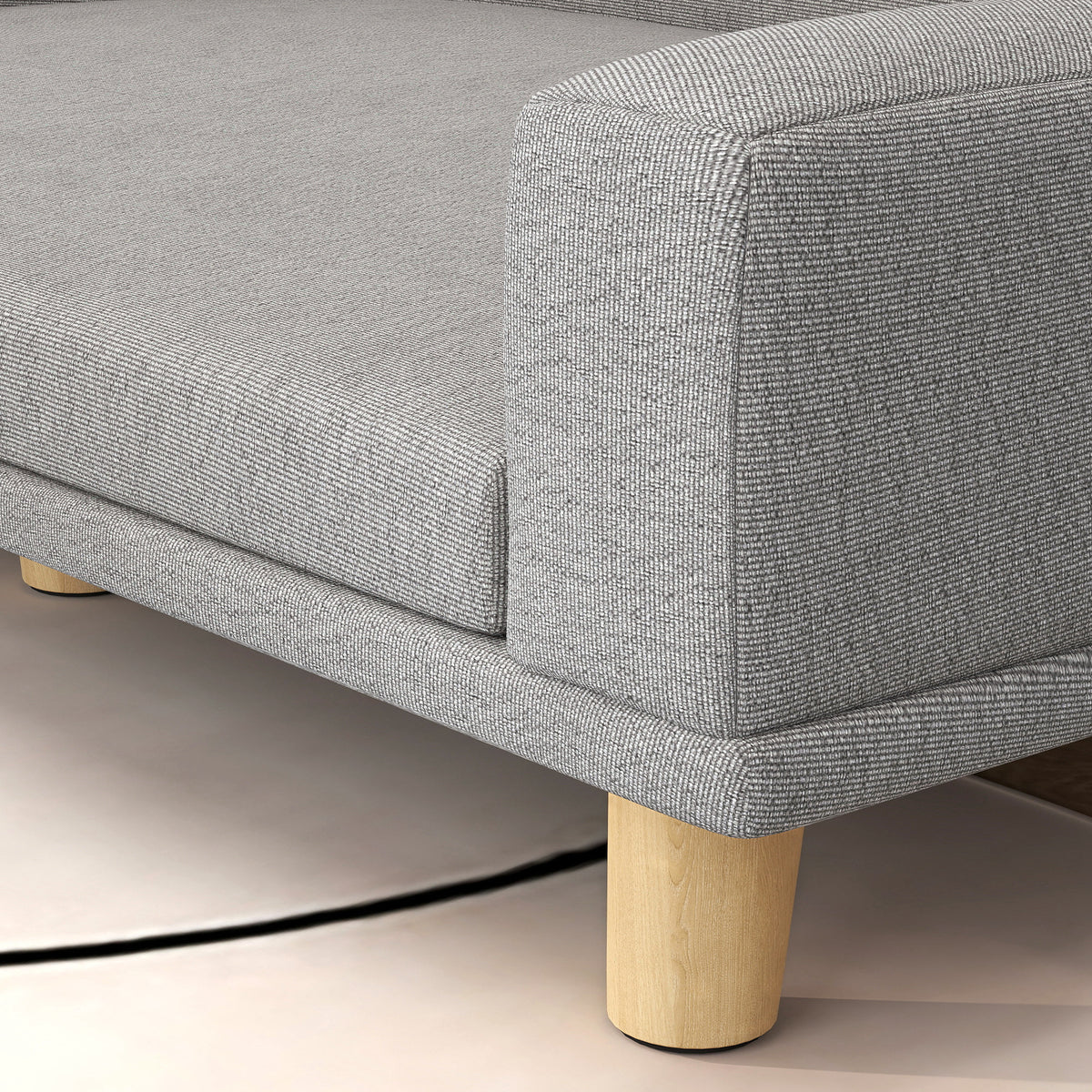Koiran sohva isoille koirille 30 kg asti, paksu irrotettava tyyny, 98 x 67 x 25 cm, harmaa