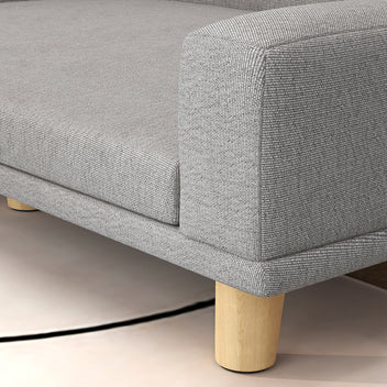 Koiran sohva isoille koirille 30 kg asti, paksu irrotettava tyyny, 98 x 67 x 25 cm, harmaa