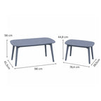 Utomhussofgrupp 3+2+1+1 – två bord, 12 cm stoppning, aluminiumram