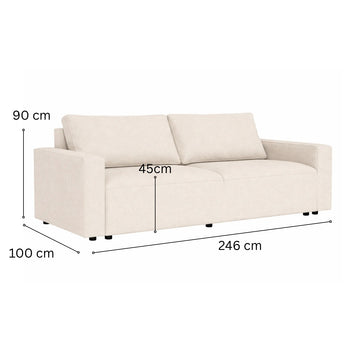Ventoux bäddsoffa beige