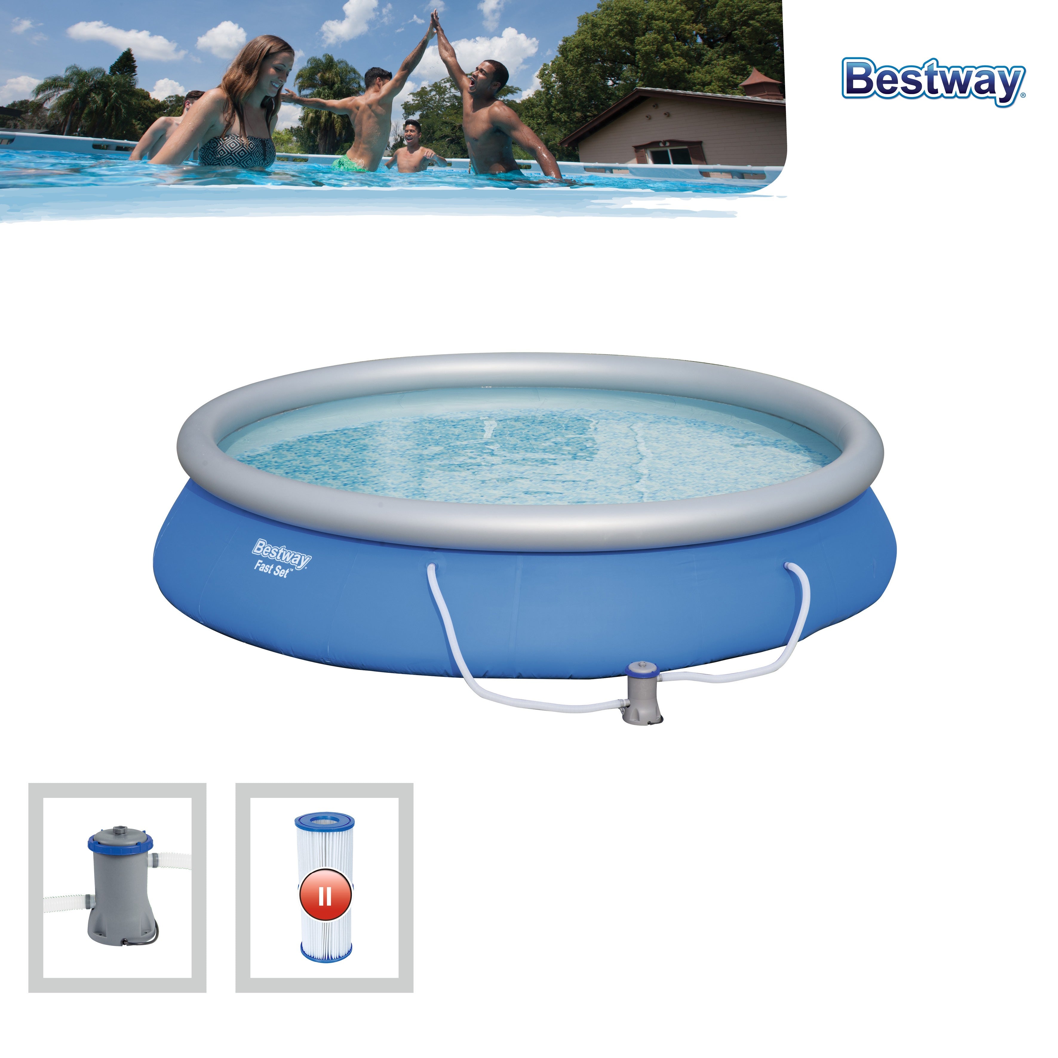 Bestway Fast Set Uima-Allas 457x84cm, 9677L