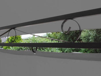 LED Minzo sidogardinpaviljong 3x4m Grå