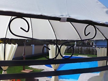 Lavo LED rund paviljong Ø350cm Brun