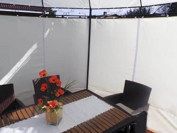 Lavo LED rund paviljong Ø350cm Kräm