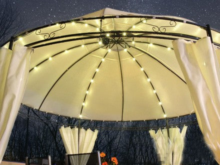 Lavo LED rund paviljong Ø350cm Kräm