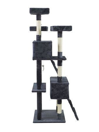 POHJOLAN LEMMIKKITARVIKE Kissan kiipeily-/raapimispuu 170 cm, Tumman Harmaa