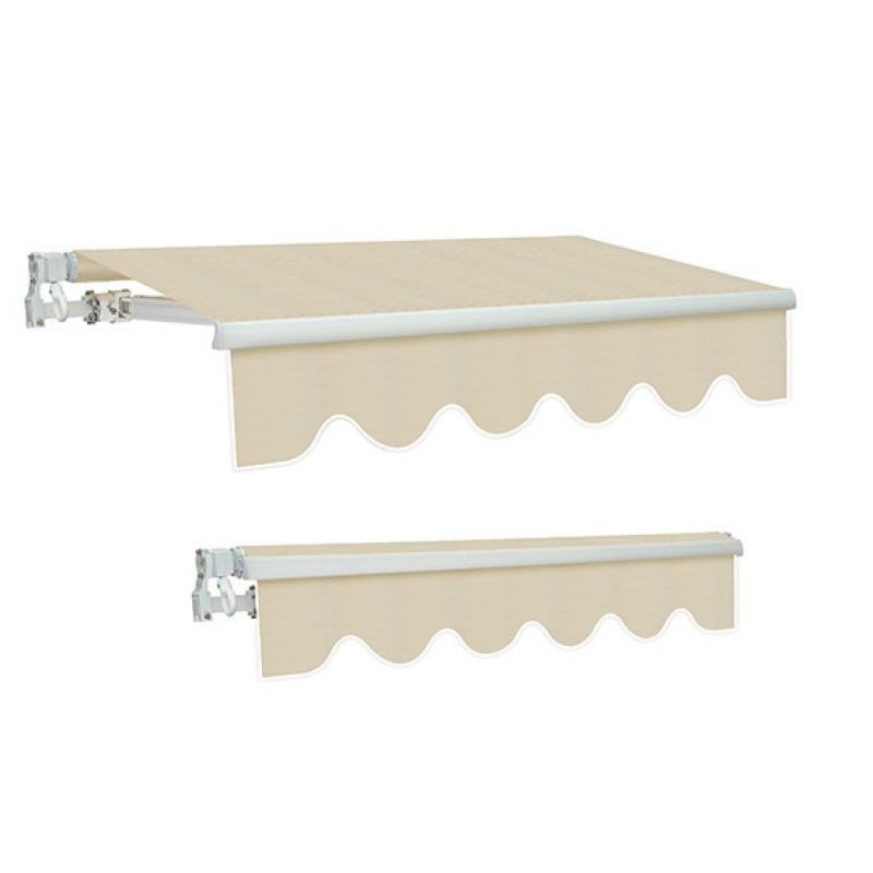 aluminiummarkis 4,5 x 3 (krämfärgad)