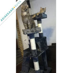 POHJOLAN LEMMIKKITARVIKE Kissan kiipeily-/raapimispuu 170 cm, Tumman Harmaa