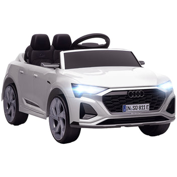 Lasten sähköauto Audi Q8 e-tron Sportback 12V, kaukosäädin, jousitus, 3–5 v, valkoinen