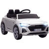 Lasten sähköauto Audi Q8 e-tron Sportback 12V, kaukosäädin, jousitus, 3–5 v, valkoinen