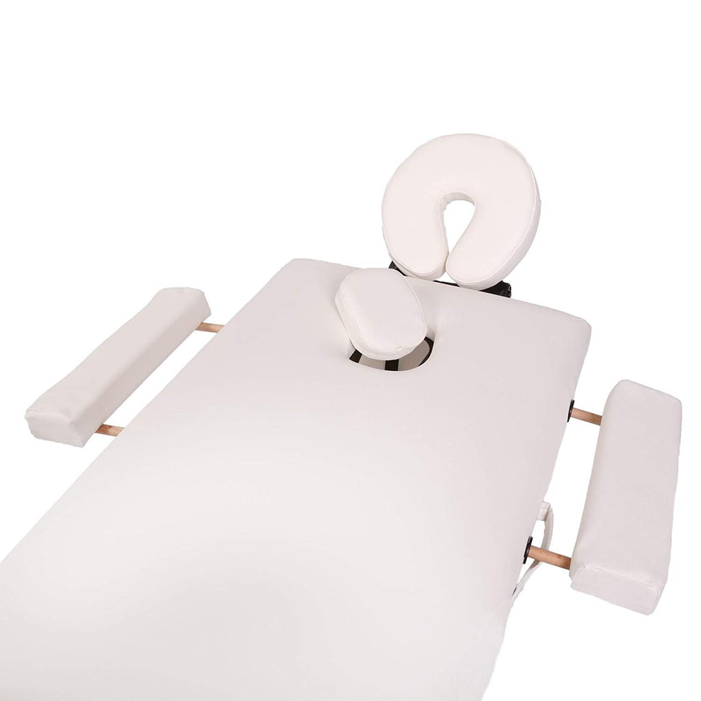 POHJOLAN URHEILUTARVIKE Taitettava Matkahierontapöytä 3V Puinen, 195x68cm, Valkoinen